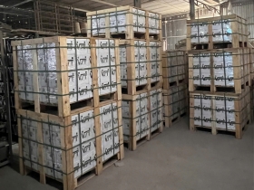 CEMENT TILE PALLETS READY FOR LOADING